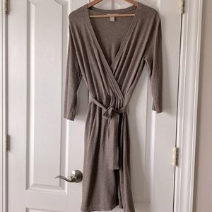 Banana Republic faux wrap sweater dress